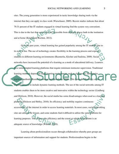 Social Networking and Learning