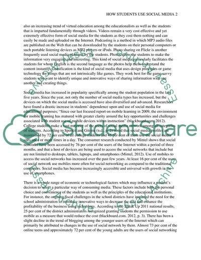 Using Social Media by Students