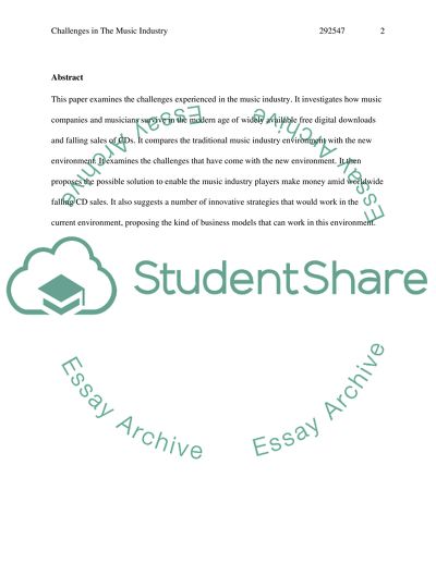 Challenges in The Music Industry