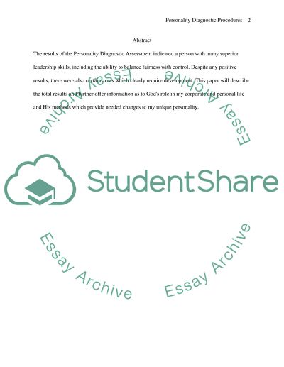 Personality Diagnostic Procedures