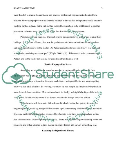 A Slave Narrative: Arthur