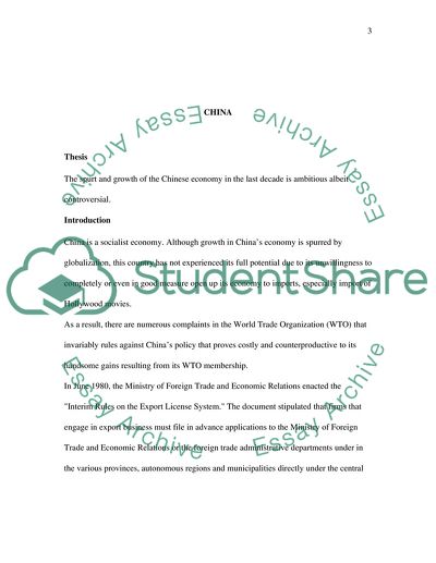China and Chinese Economy