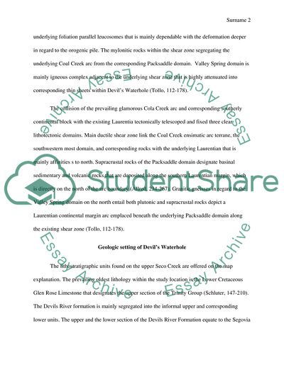 Tectonic Setting of the Devils Waterhole