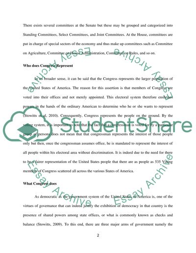 The structure of congress