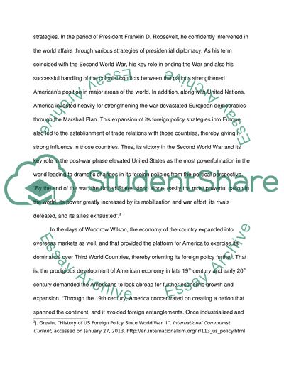 American Foreign Policy since 1877