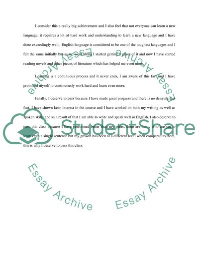 Convince my teacher to pass english class