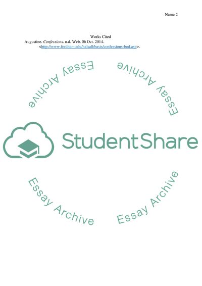 Reading Guide #2, for Augustines Confessions, Bks 7.5 8