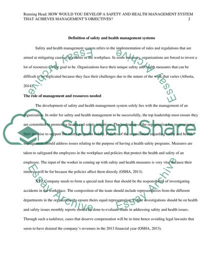 Safety and Health Management Systems