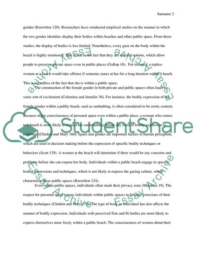 Social Construction of Space and Gender