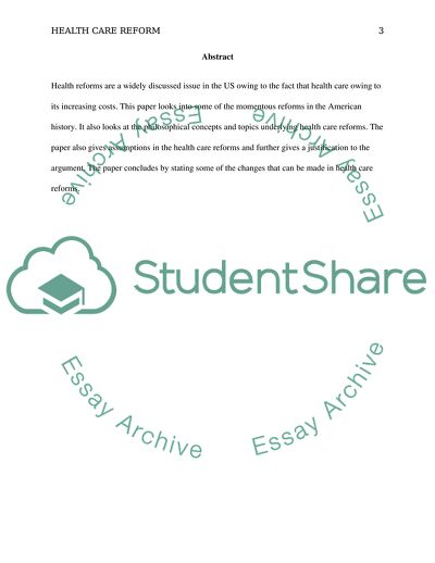 Health Care Reform in the USA