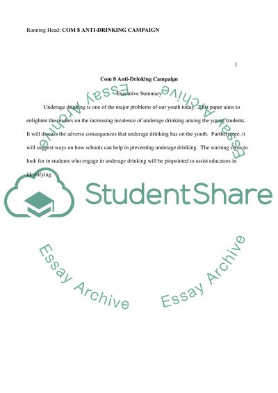 COM 8 Anti Drinking Campaign