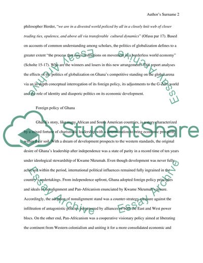 Globalization in the Context of Ghana Development Prospects