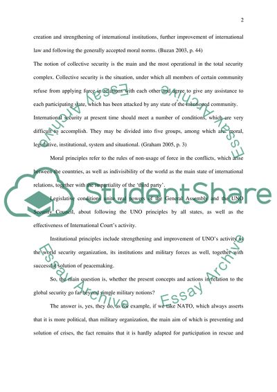 The Concept of International Security in the Global Era