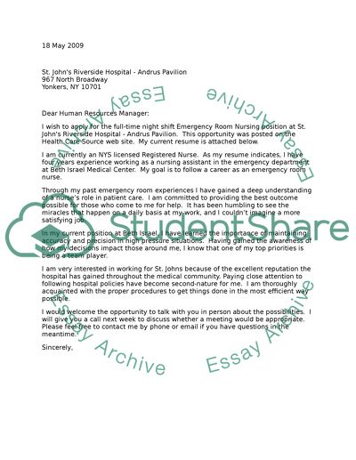 Cover letter