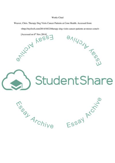 Therapy Dog Visits Cancer Patients at Cone Health