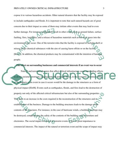 Privately Owned Critical Infrastructure