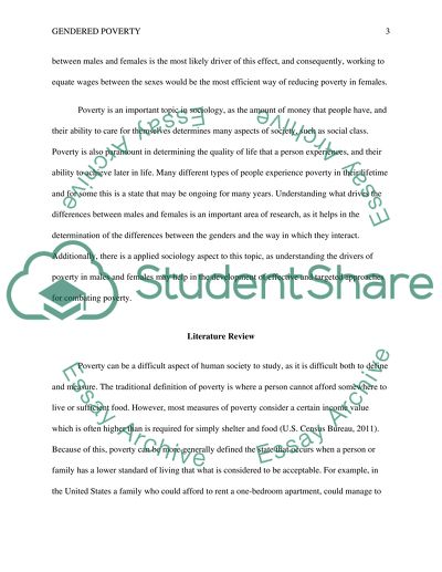 How and Why Does the Prevalence of Poverty Differ between Males and Females