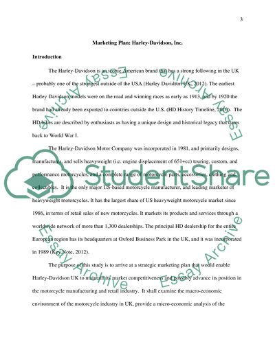 Marketing Strategies of Harley-Davidson, Inc