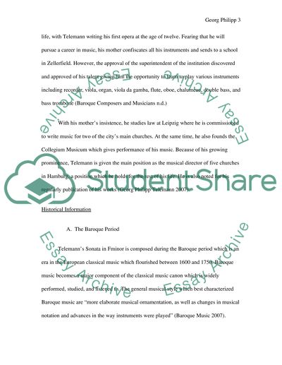 Georg Philipp Telemann Sonata in F Minor