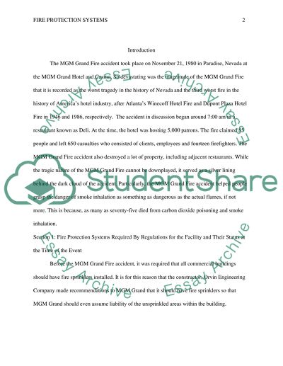 The Concept of Fire Protection Systems