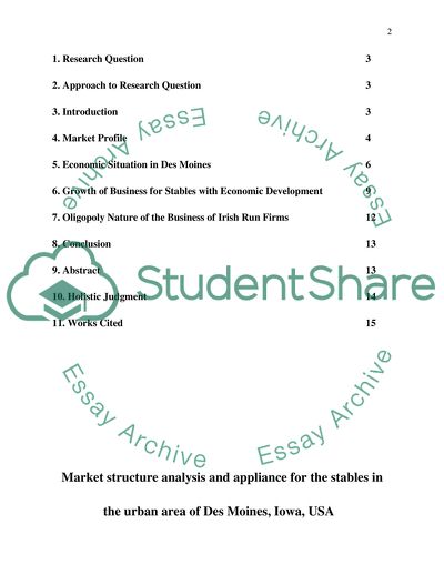 Effect of Economic Development on the Activities of Stables Downtown Des Moines