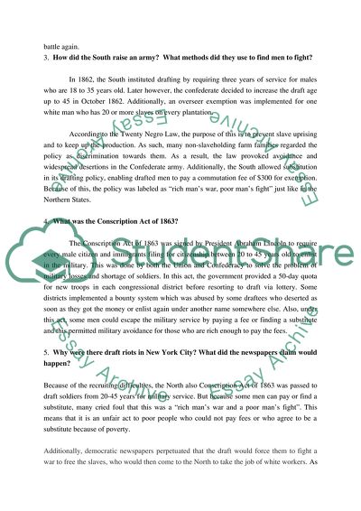 What Advantages did the North and South Have as the Civil War Began