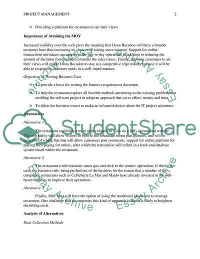 IT and Electronic Commerce Project Methodology