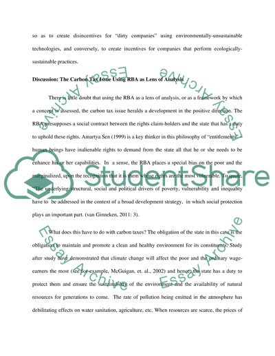 The rights-based approach and carbon taxes in Australia