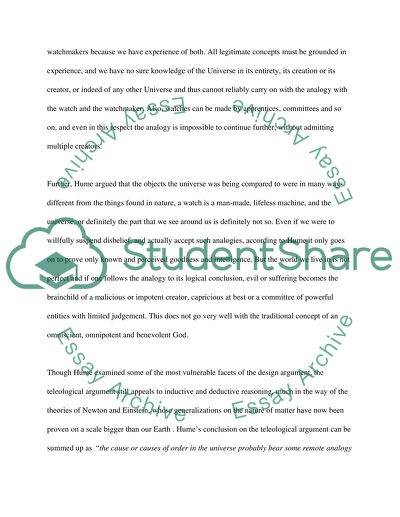 Major Teleological Arguments