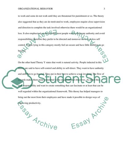 Organizational Behavior