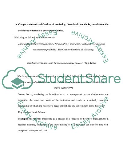 The Main Characteristics of a Marketing-Oriented Organization