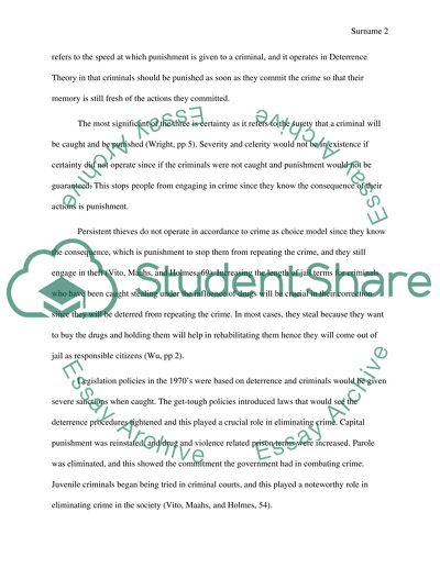 Criminal justice-Deterrence theory