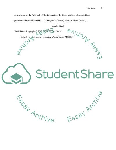 Ernie Davis Awards Issues