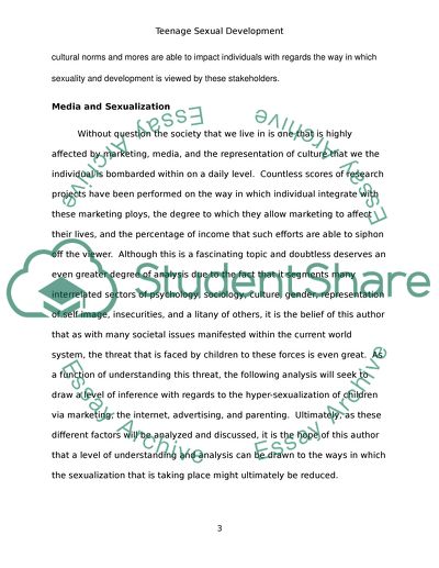 Teenage Sexual Development