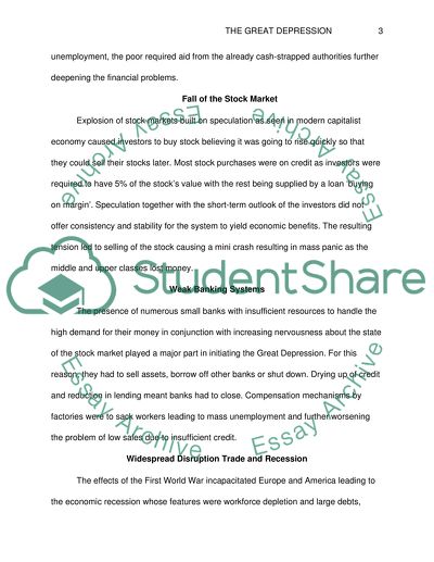 The great depression(conditions leading to the depression)