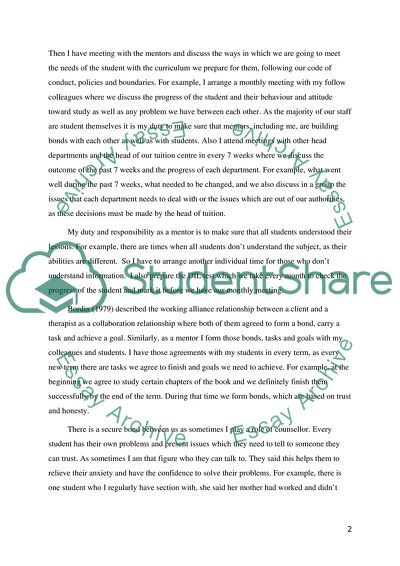 The Main Role as a Mentor