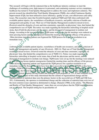 Tqm research paper