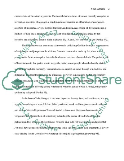 The Literary Forms in the Book of Job and Ecclesiastes