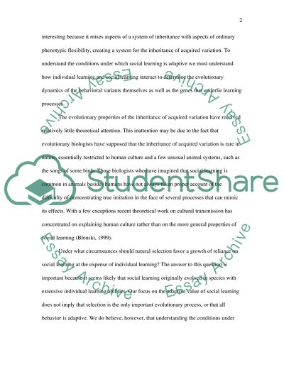 Individual and Social Learning Can Be Viewed as Forms of Phenotypic Plasticity