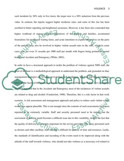 Tackling Violence against NHS Staff