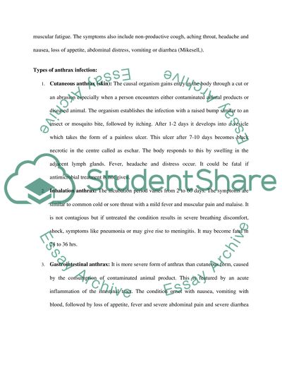 Anthrax: Features, Treatment, and Prevention