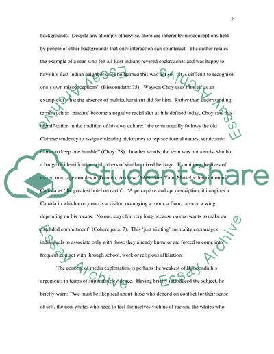 Bissoondaths Attitudes on Multiculturalism