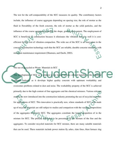 PRODUCING SELF-COMPACTING USING WASTE MATERIALS
