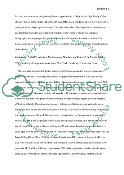 Population Distribution of China