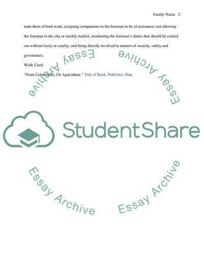 On Agriculture by Columbella