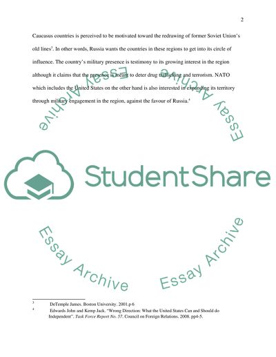 Security challenges within Eurasia (Caucasus and Caspian basin)