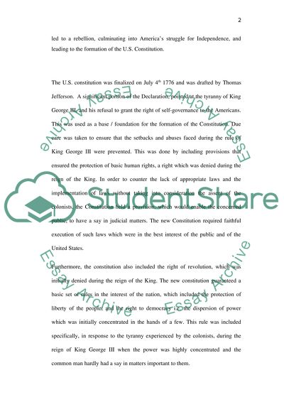 Declaration of Independence and the U.S. Constitution