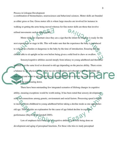 Processes in Lifespan Development