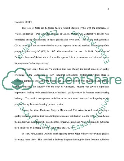 Quality Function Deployment