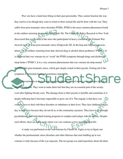 The Complications of War Veterans in Readjusting